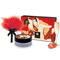 Смачна пудра для оральних пестощів Shunga Body Powder Sparkling Strawberry Wine, 75 г, аромат полуниці - Master