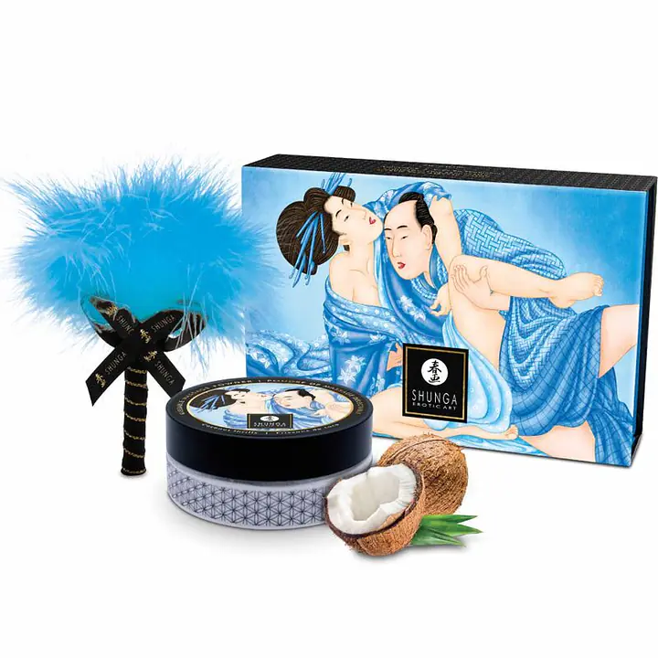 Смачна пудра для оральних пестощів Shunga Body Powder Coconut Thrills, 75 г, аромат кокоса - Master