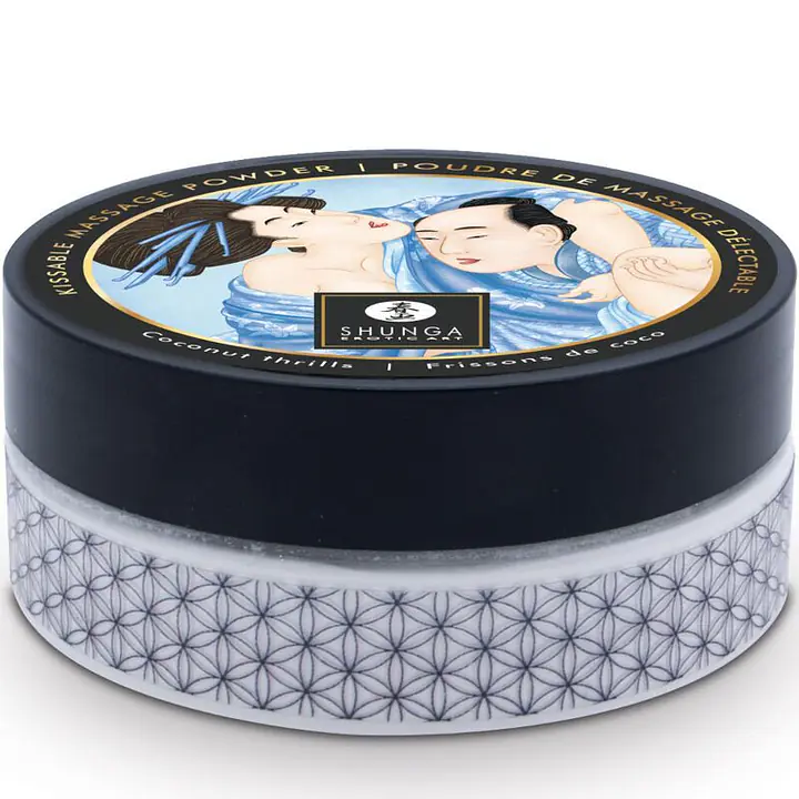 Смачна пудра для оральних пестощів Shunga Body Powder Coconut Thrills, 75 г, аромат кокоса - Master