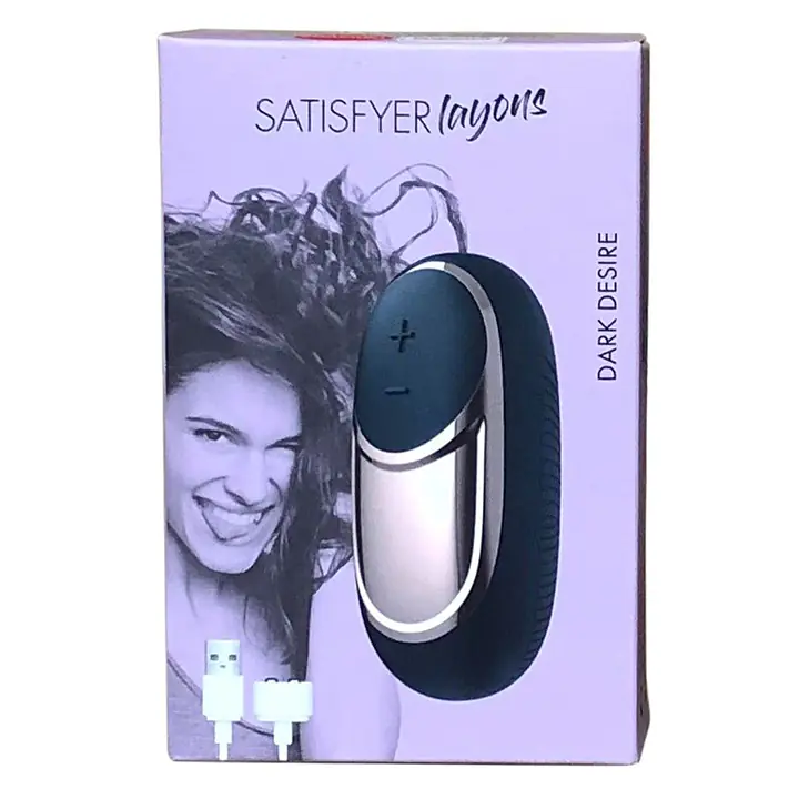 Потужний вібратор Satisfyer Lay-On - Dark Desire, водонепроникний, 10 режимів роботи - Master