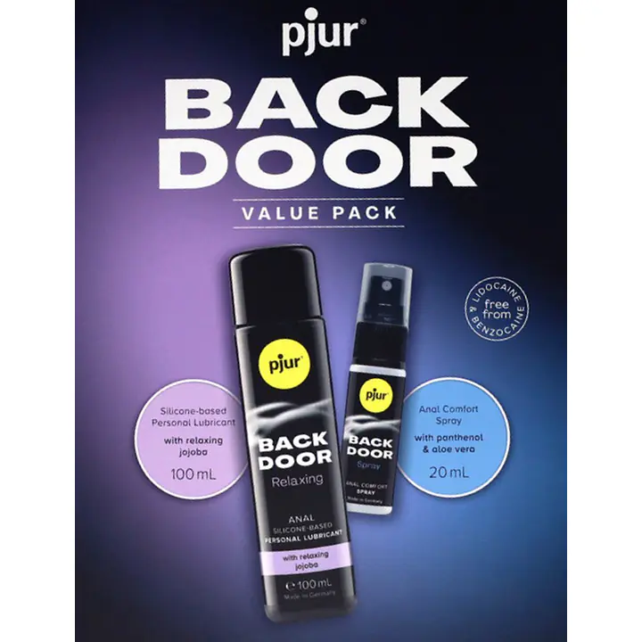 Подарунковий набор  pjur BACK DOOR Value Pack: силіконова змазка 100 мл та розслаблювальний спрей 20 - Master