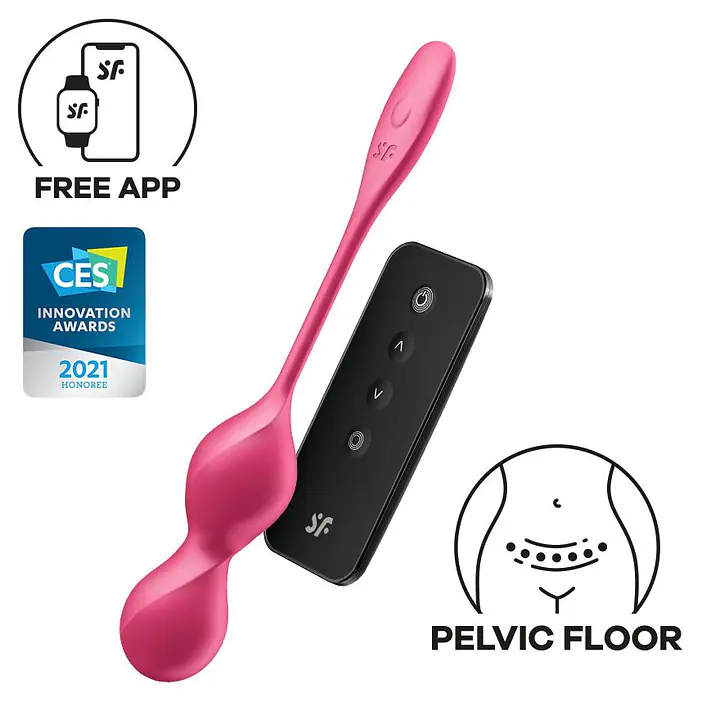 Вагінальні смарт-кульки з вібрацією Satisfyer Love Birds 2 Connect App Red, 86 г, пульт ДК - Master