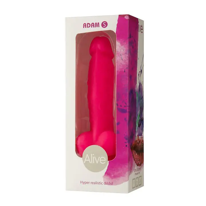Фалоімітатор Alive Adam Pink S, двошаровий, силікон + Silexpan, діаметр 3,5 см - Master