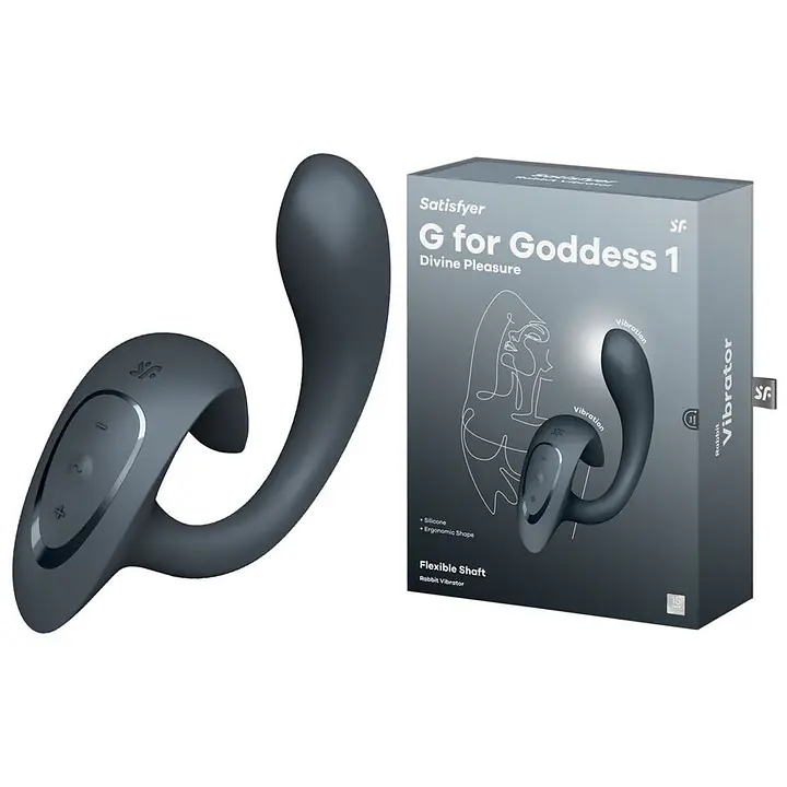 Вагінально-кліторальний вібратор Satisfyer G for Goddess 1 Dark Grey, 2 мотори - Master