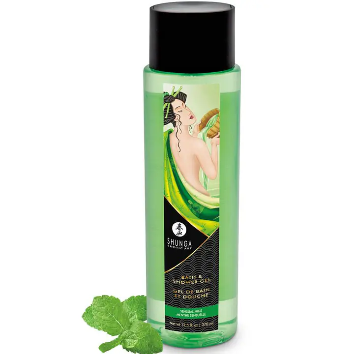 Гель для ванни та душу Shunga Sensual Mint, 370 мл, з рослинними оліями та вітаміном Е - Master