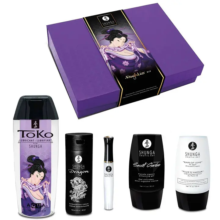 Подарунковий набір Shunga Naughtier Kit, 5 продуктів для інтимної стимуляції - Master