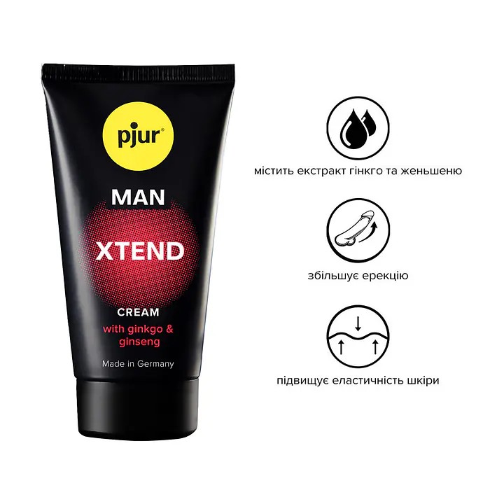 Крем для пеніса стимулювальний pjur MAN Xtend Cream 50 ml, з екстрактом гінкго та женьшеню - Master