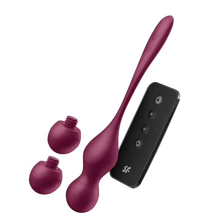 Смарт-вагінальні кульки з вібрацією Satisfyer Love Birds Vary Connect App, змінювана маса, пульт ДК - Master