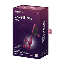 Смарт-вагінальні кульки з вібрацією Satisfyer Love Birds Vary Connect App, змінювана маса, пульт ДК - Master
