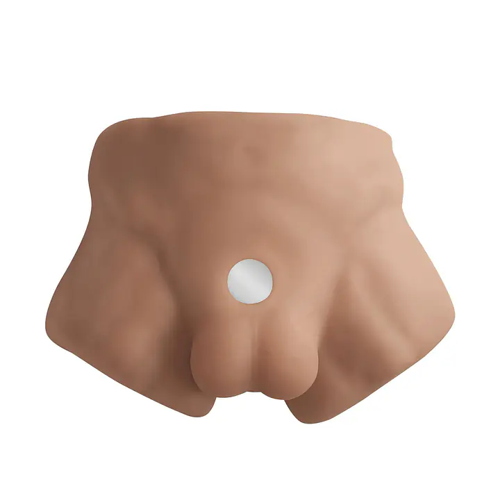 Півторс з фалоімітатором на присосці SilexD Apollo S Male Torso Caramel - Master
