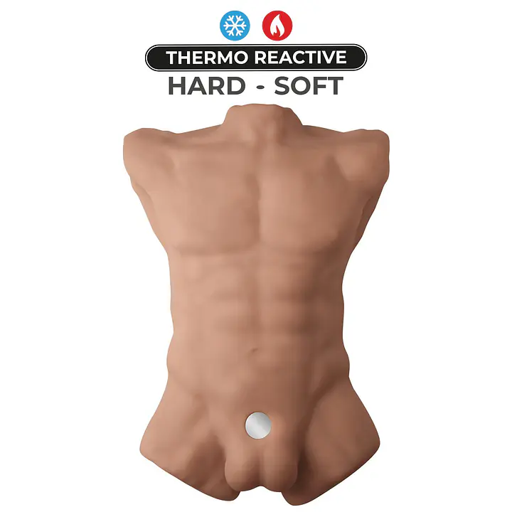 Торс з фалоімітатором на присосці SilexD Apollo L Male Torso Caramel - Master