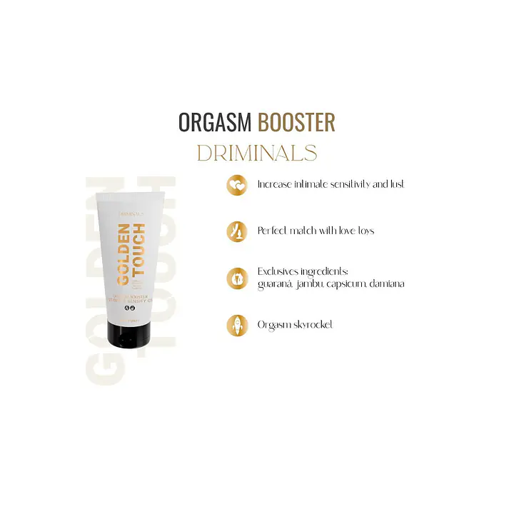 Збуджувальний гель для клітора Driminals Golden Touch Orgasm Booster, 30 мл, розігрів та поколювання - Master