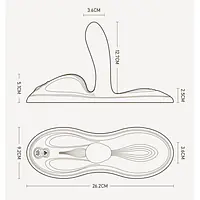 Sit-on-topсмарт-вібратор Zalo – Flora Smart Vibrating Pad Obsidian Black, 9 моторів - Master