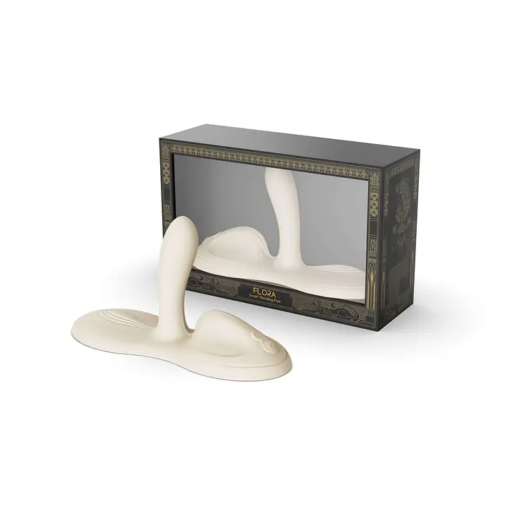 Sit-on-topсмарт-вібратор Zalo – Flora Smart Vibrating Pad Ivory White, 9 моторів - Master