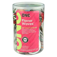 Набір ароматизованих презервативів ONE FlavorWaves, 100 шт, 6 ароматів, 6 кольорів, паковання-тубус - Master