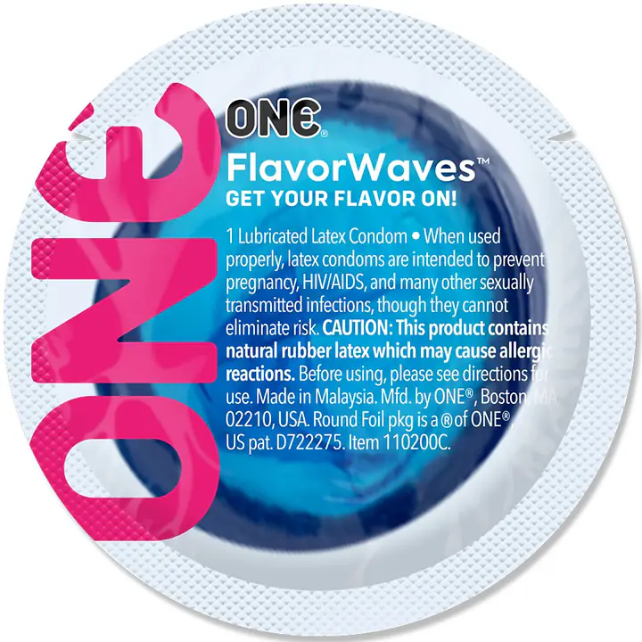 Набір ароматизованих презервативів ONE FlavorWaves, 100 шт, 6 ароматів, 6 кольорів, паковання-тубус - Master