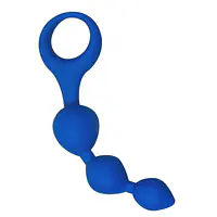 Анальні кульки Alive Triball Blue, силікон, макс. діаметр 2 см - Master