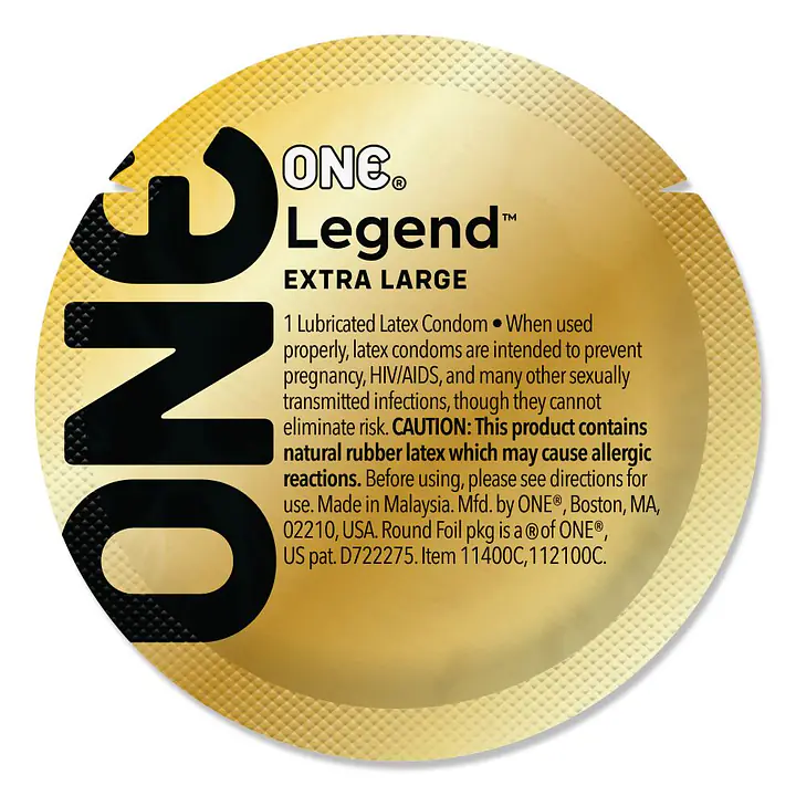 Презерватив ONE Legend XL, 1 шт, збільшений розмір, розширення на кінці, зі змазкою - Master