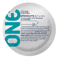 Презерватив ONE Pleasure Plus, 1 шт, з ребристою ділянкою на кінці, зі змазкою - Master
