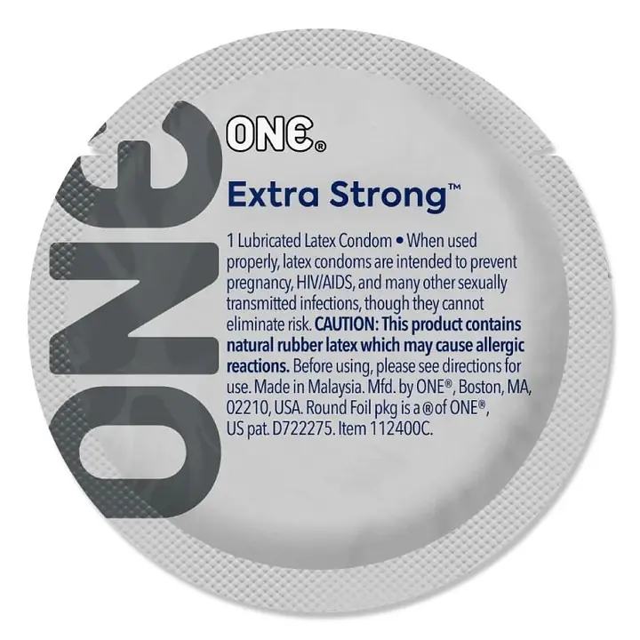 Презерватив ONE Extra Strong, 1 шт, розширена форма, зі змазкою, підходить для анального сексу - Master