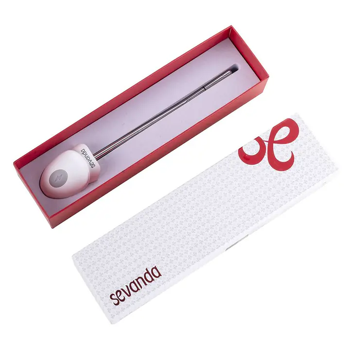 Уретральний зонд LOCKINK SEVANDA Vibrating&E-stim Metal Urethral Sounding - White - Master