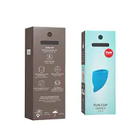 Менструальна чаша Fun Factory FUN CUP SIZE A, бірюзова, багаторазова, діаметр 4 см, об’єм 20 мл - Master