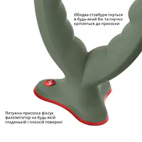 Подвійний фалоімітатор Fun Factory RYDE wild olive, гнучкі стовбури, присоска - Master
