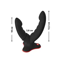 Подвійний фалоімітатор Fun Factory RYDE black, гнучкі стовбури, присоска - Master