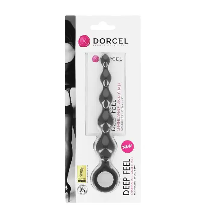 Анальний ланцюжок Dorcel Deep Feel, силікон, макс. діаметр 2,5 см, пружна - Master