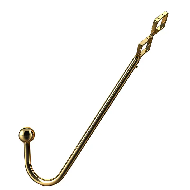Анальний гак LOCKINK Golden Adjustable Anal Hook Set - Master