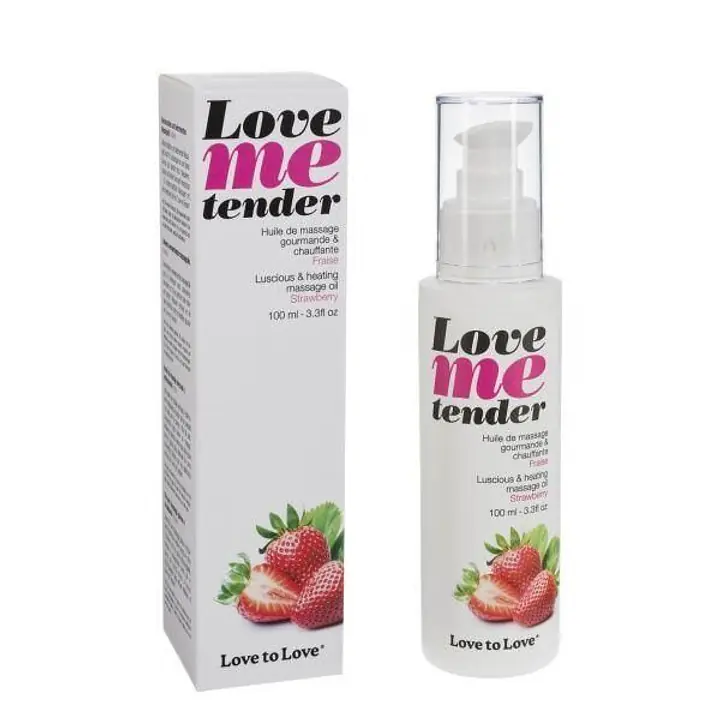 Розпродаж!!! Масажна олія Love To Love - Love Me Tender, Strawberry (100 мл) (термін 08.2025) - Master