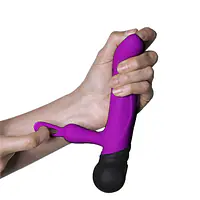 Вібратор з обертанням стовбура Adrien Lastic Mini Bonnie з петелькою для пальчика - Master
