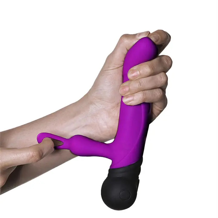 Вібратор з обертанням стовбура Adrien Lastic Mini Bonnie з петелькою для пальчика - Master