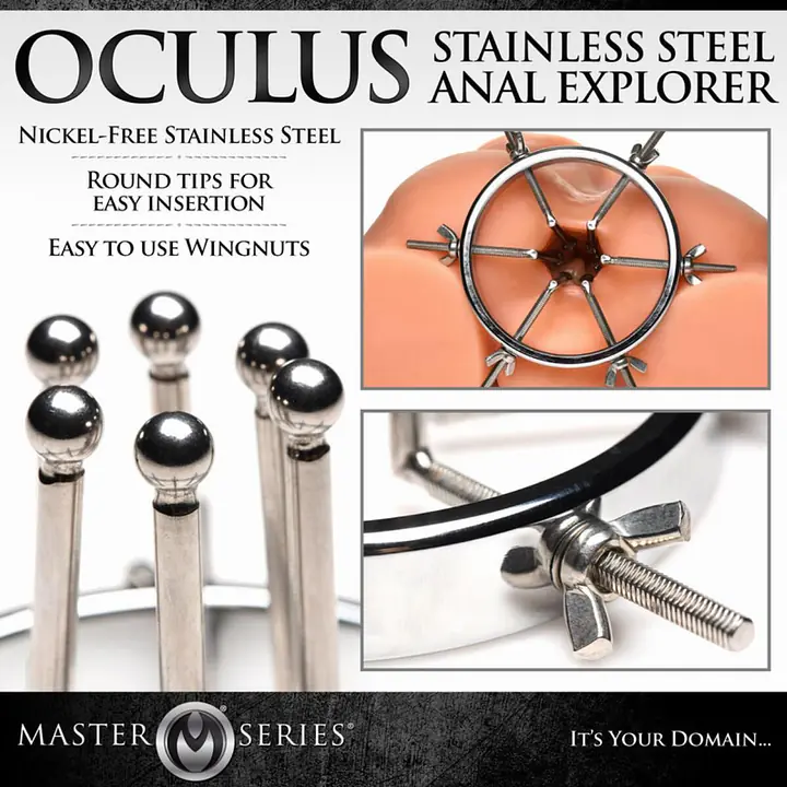 Анальний розширювач Master Series Oculus Stainless Steel Anal Explorer - Master