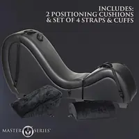 Секс-крісло з подушками Master Series Kinky Sex Lounge with Cushions - Black - Master