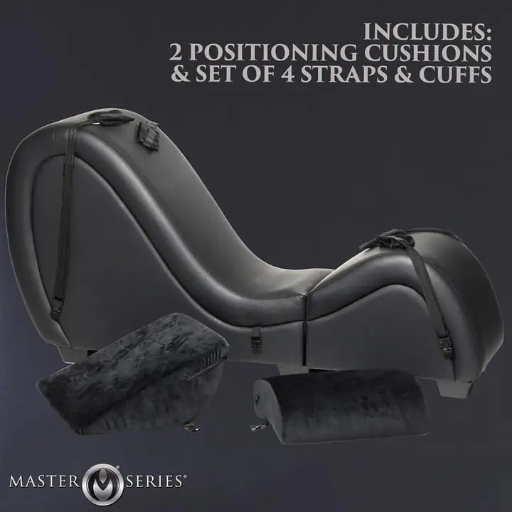 Секс-крісло з подушками Master Series Kinky Sex Lounge with Cushions - Black - Master