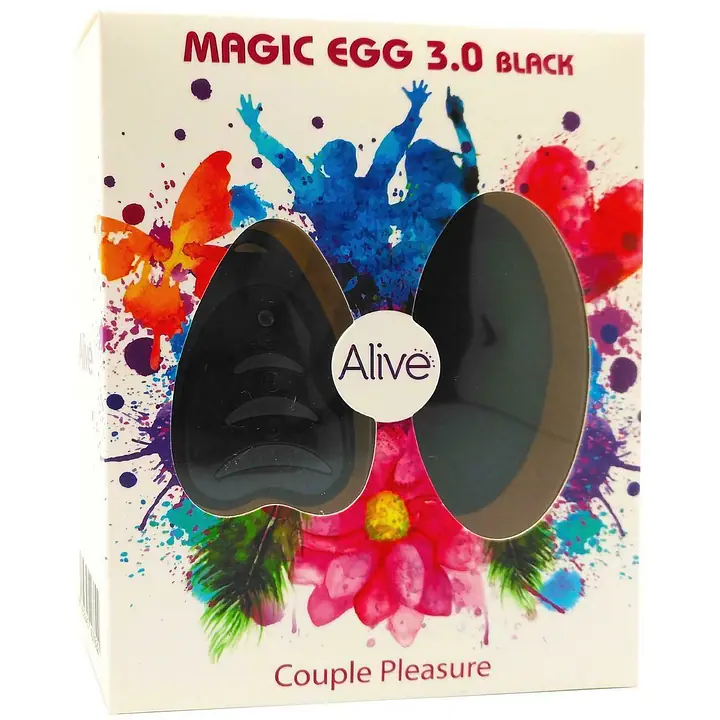 Віброяйце Alive Magic Egg 3.0 Black із пультом ДУ - Master