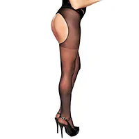 Колготки-панчохи з поясом Anne De Ales LOLA T1 Black, з доступом і відкритою попою - Master