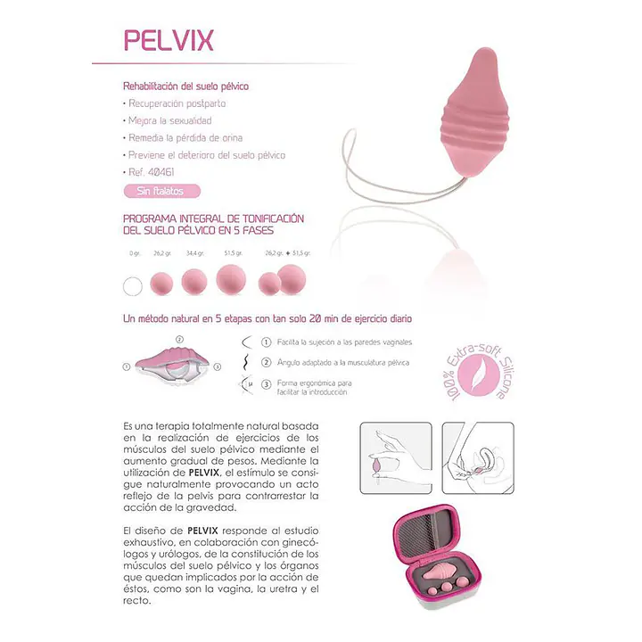 Тренажер Кегеля Femintimate Pelvix Concept з набором вантажів, анатомічно правильний - Master
