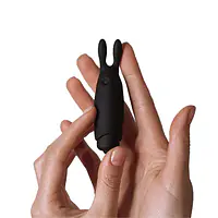 Віброкуля Adrien Lastic Pocket Vibe Rabbit Black зі стимулювальними вушками - Master