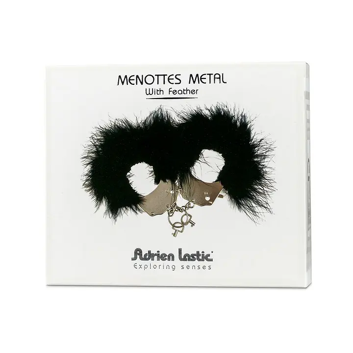 Наручники металеві Adrien Lastic Handcuffs Pink з рожевою пухнастою обробкою - Master
