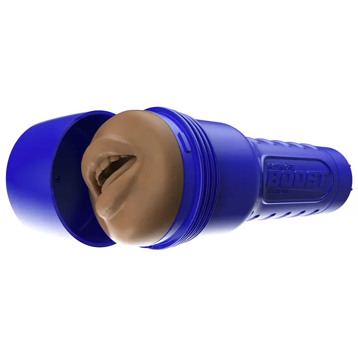 Мастурбатор-ротик Fleshlight Boost Blow Medium Dark Flesh, плаваючі кільця Turbo Tech - Master