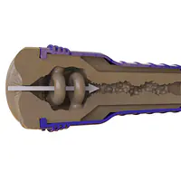 Мастурбатор-попка Fleshlight Boost Blast Female Medium Dark Flesh, плаваючі кільця Turbo Tech - Master