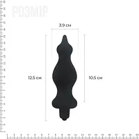 Анальна пробка з вібрацією Adrien Lastic Bullet Amuse Black, макс. діаметр 3,9 см - Master