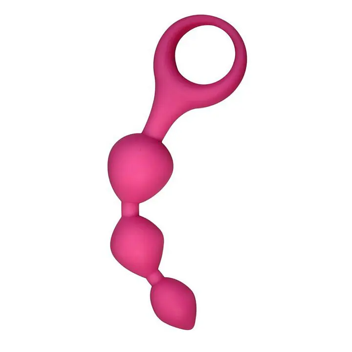 Анальні кульки Alive Triball Pink, силікон макс. діаметр 2 см - Master