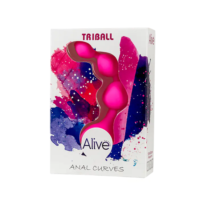 Анальні кульки Alive Triball Pink, силікон макс. діаметр 2 см - Master