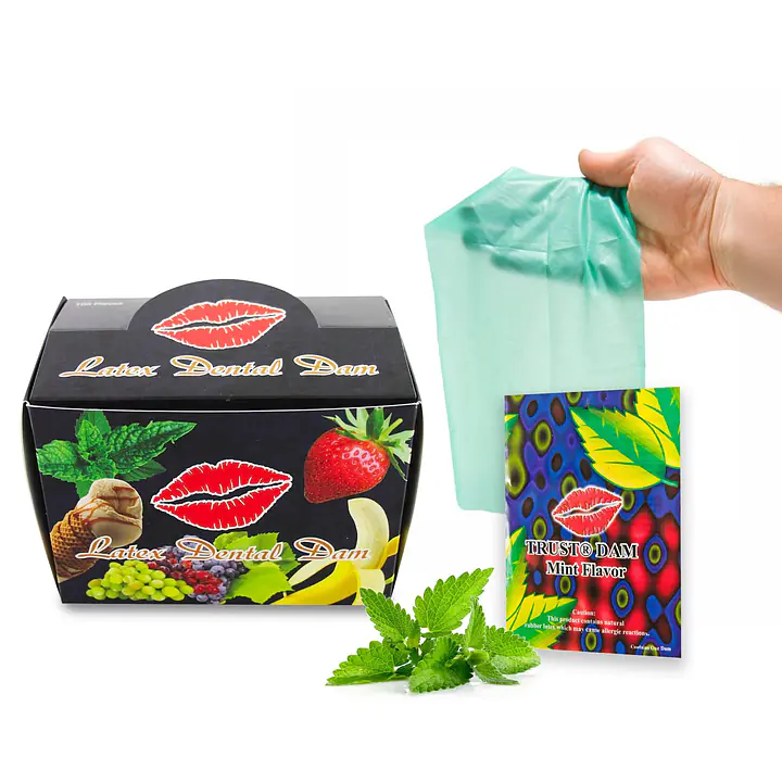Набір латексних серветок Latex Dental Dams Mint 100 шт - Master