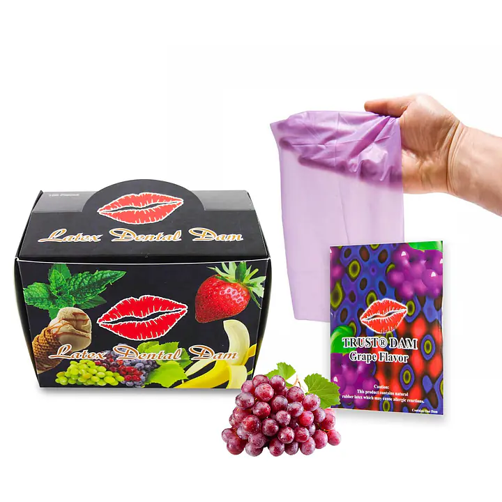 Набір латексних серветок Latex Dental Dams Grape 100 шт - Master
