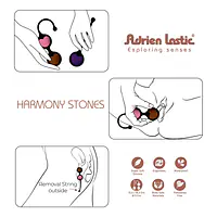 Вагінальні кульки Adrien Lastic Harmony Stones, напівдорогоцінне каміння, діаметр 3 см, 2 тримачі - Master