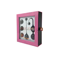 Вагінальні кульки Adrien Lastic Harmony Stones, напівдорогоцінне каміння, діаметр 3 см, 2 тримачі - Master